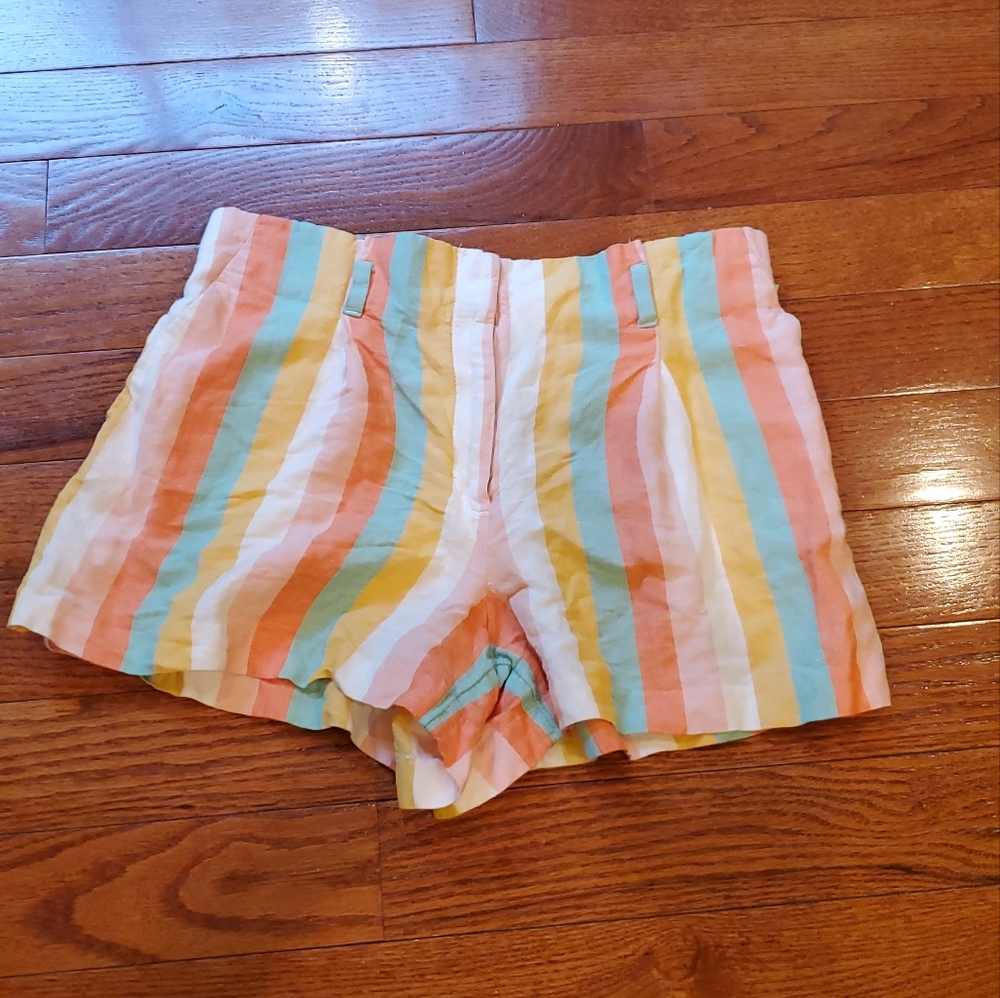 Loft Striped Paperbag Shorts